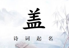 姓盖女孩诗词起名200例_诗经诗词给姓盖女孩起名